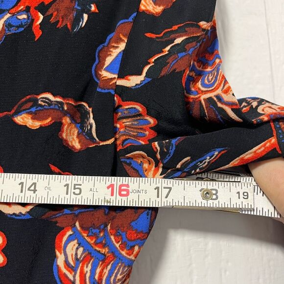 Whistles Black Ruby trailing bloom midi dress size 6 - Picture 9 of 11